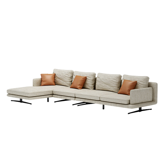 Mokdern modular standard 4-seat living room leather sofa
