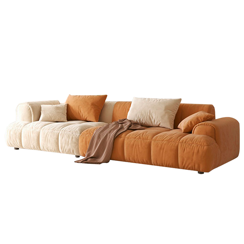 Mokdern 4-Seat Modular Flannel Fabric Sofa