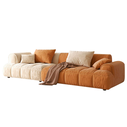 Mokdern 4-Seat Modular Flannel Fabric Sofa