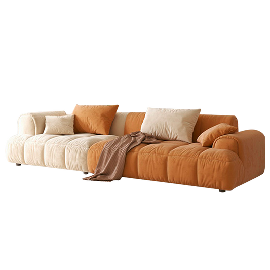 Mokdern 4-Seat Modular Flannel Fabric Sofa
