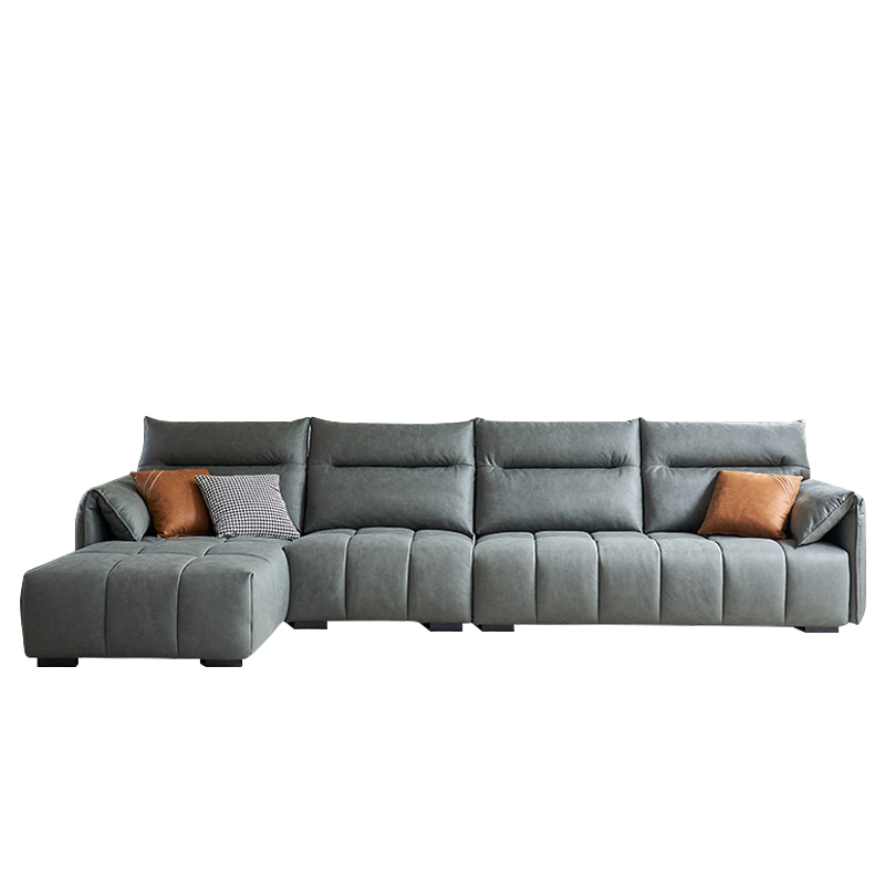 Mokdern L-shaped modular 4-Seat fabric sofa