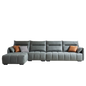 Mokdern L-shaped modular 4-Seat fabric sofa