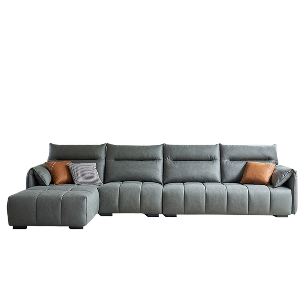 Mokdern L-shaped modular 4-Seat fabric sofa