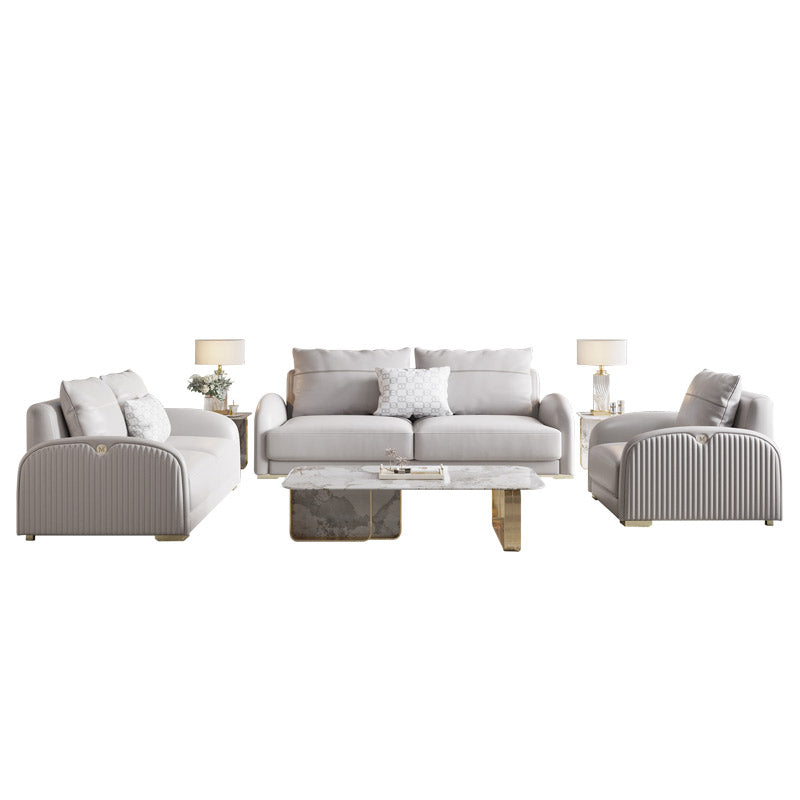 Mokdern 2-seat standard arms leather sofa