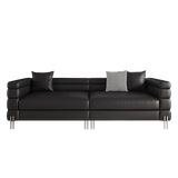 Mokdern 4-Seat double layer leather sofa