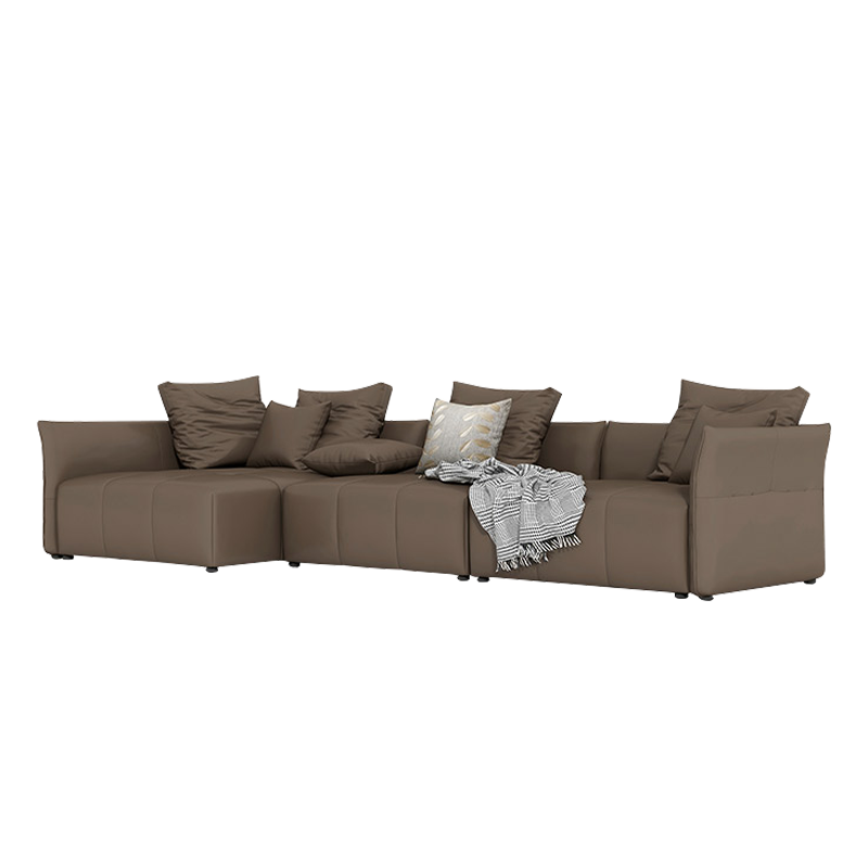 Mokdern 3-seat L-shaped sofa.leather sofa
