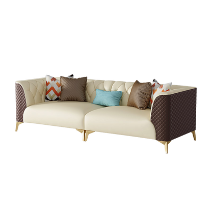 Mokdern standard 4-seat living room leather sofa