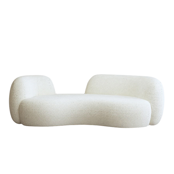 Mokdern 3-seat curved fabric sofa