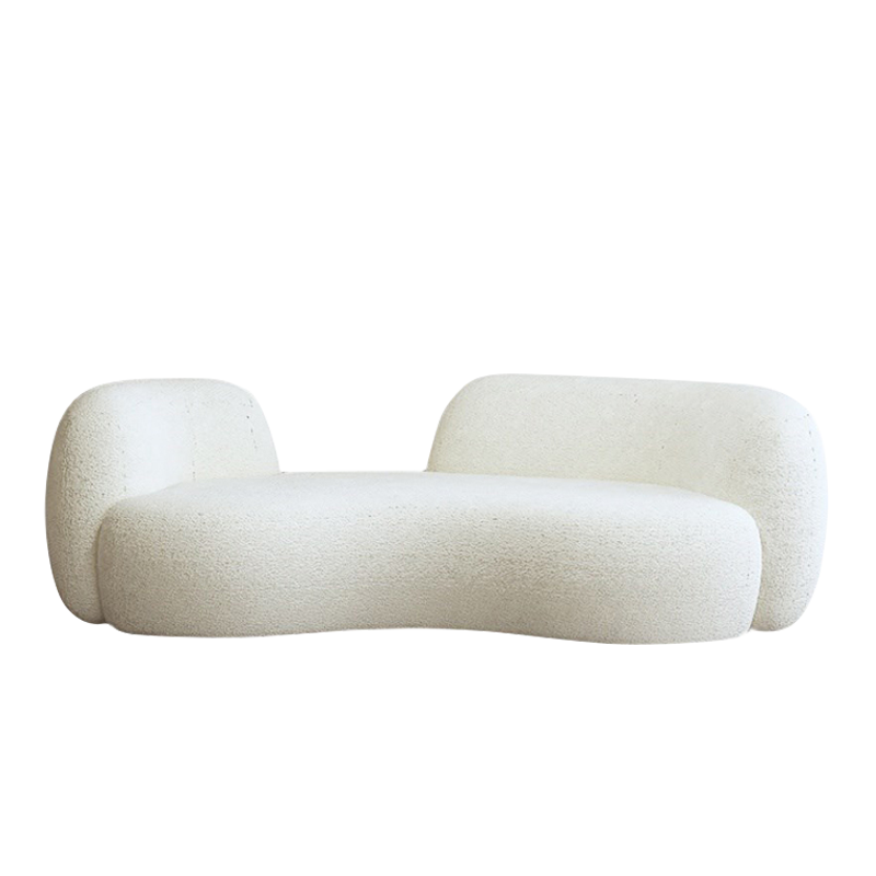 Mokdern 3-seat curved fabric sofa