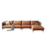 Mokdern 4-Seat L-shaped Modular Leather sofa