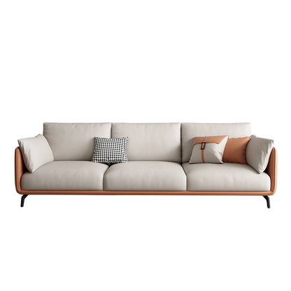 Mokdern 3-seat modular living room leather sofa