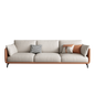 Mokdern 3-seat modular living room leather sofa