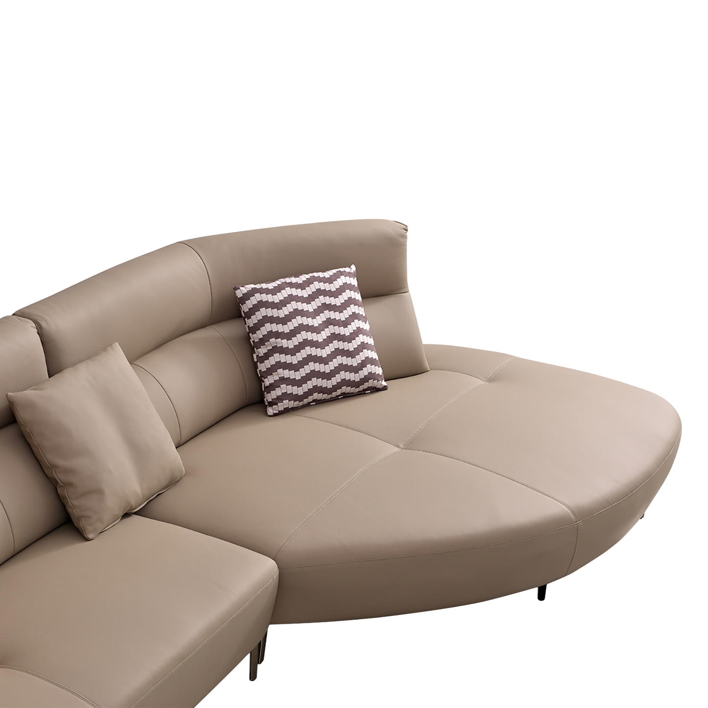 Mokdern 3-seat L-Shaped reclining leisure leather sofa