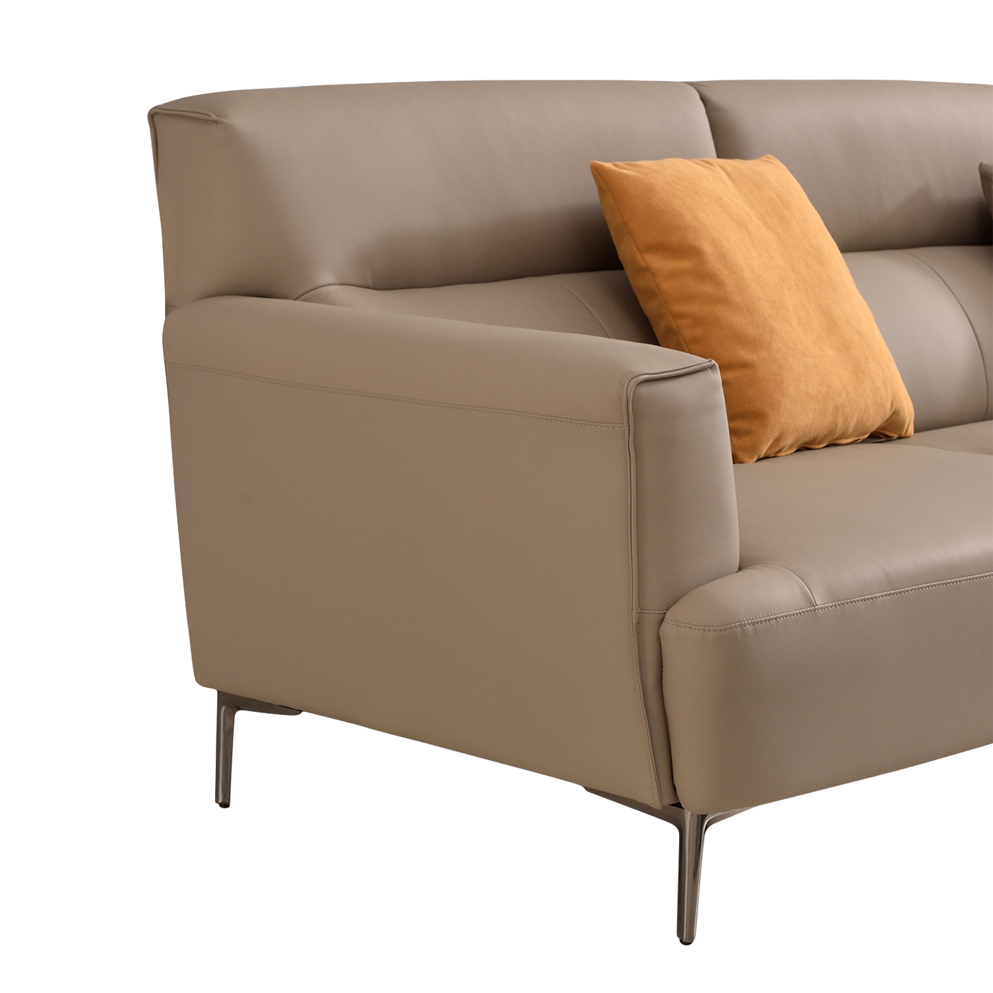 Mokdern 3-seat L-Shaped reclining leisure leather sofa