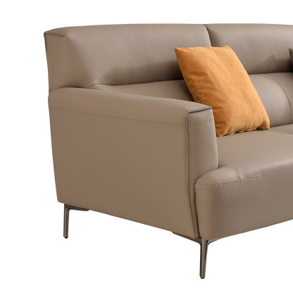 Mokdern 3-seat L-Shaped reclining leisure leather sofa