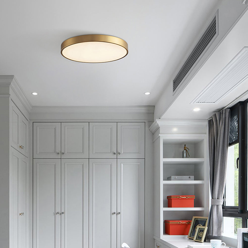 Mokdern round three-color LED ceiling lamp