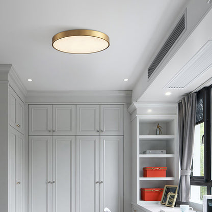 Mokdern round three-color LED ceiling lamp