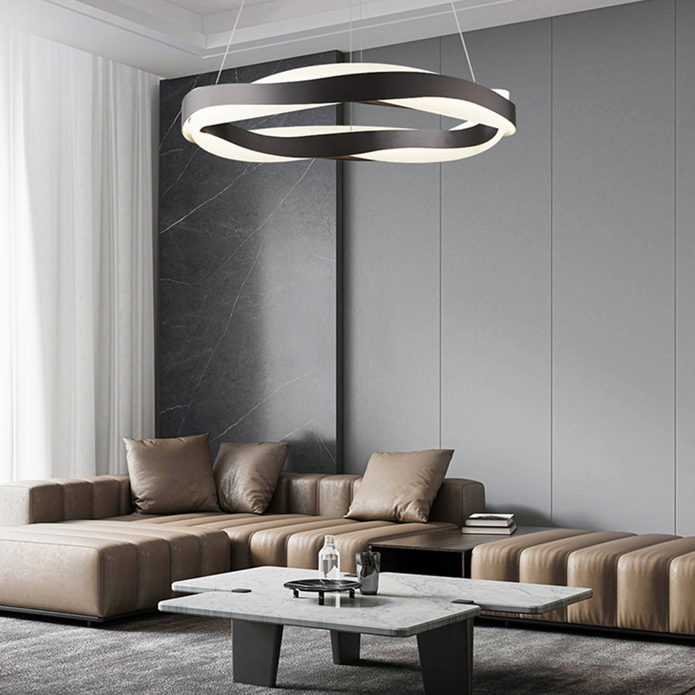 MOKDERN champagne wave LED Suspension Lamp