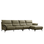 Mokdern L-shaped 4-seat Modular leather sofa