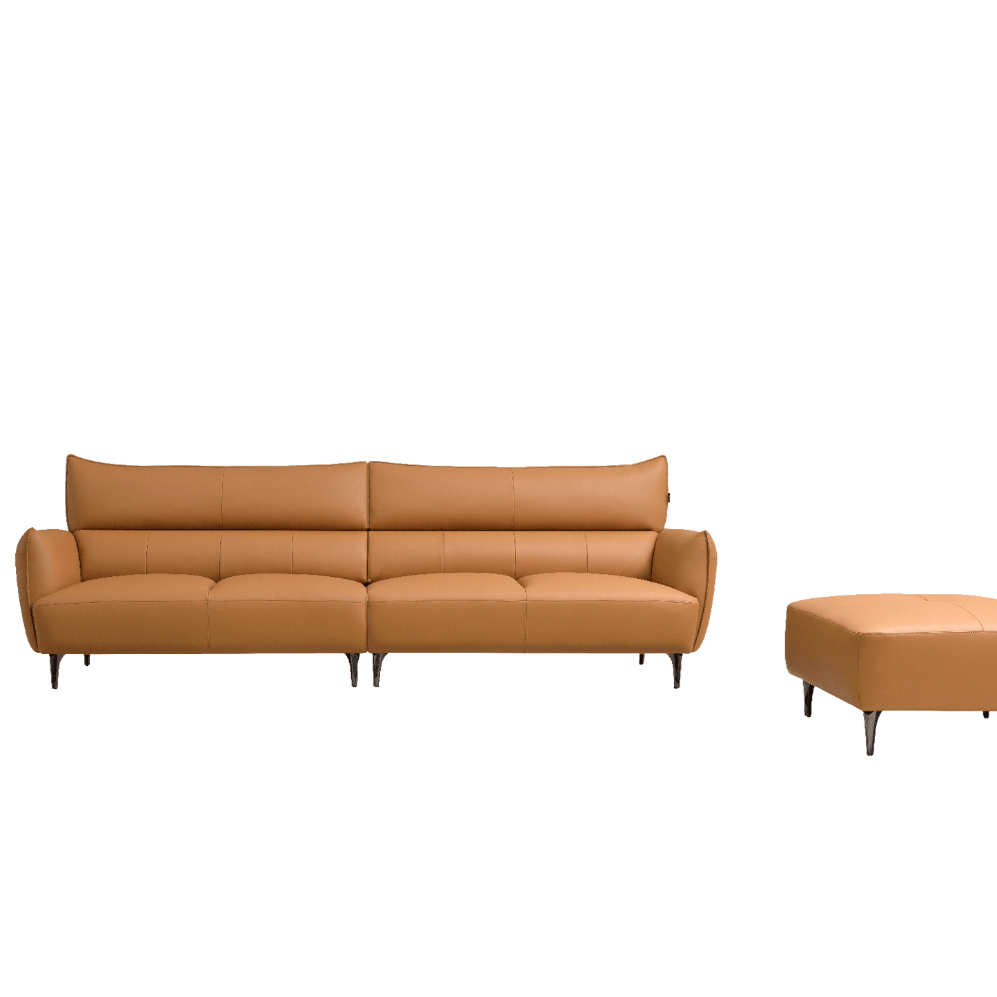 Mokdern 4-Seat Modular Leather Sofa With Footrest