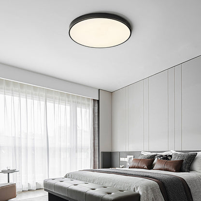 Mokdern round three-color LED ceiling lamp