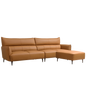 Mokdern 4-Seat Modular Leather Sofa With Footrest
