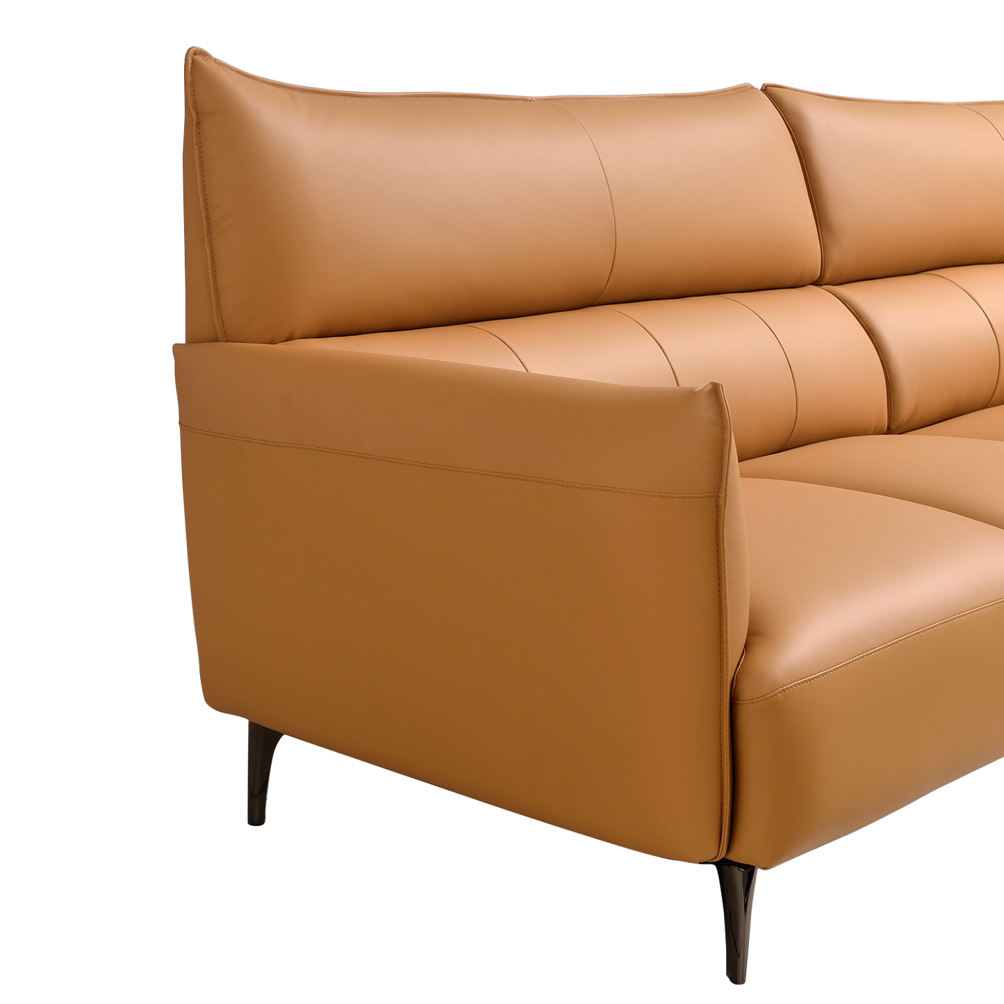 Mokdern 4-Seat Modular Leather Sofa With Footrest