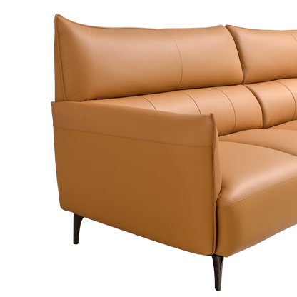 Mokdern 4-Seat Modular Leather Sofa With Footrest