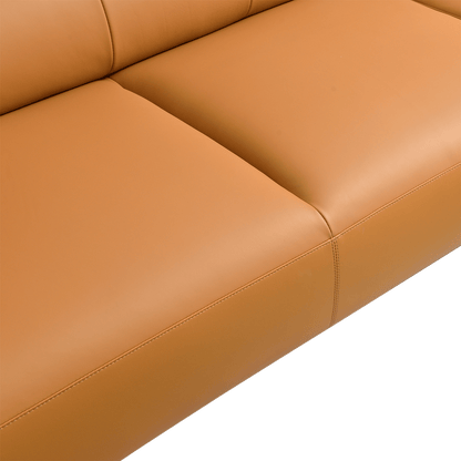 Mokdern 4-Seat Modular Leather Sofa With Footrest