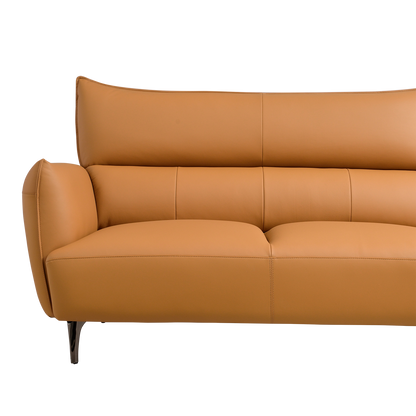 Mokdern 4-Seat Modular Leather Sofa With Footrest