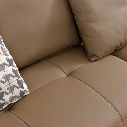 Mokdern four-seater Modular leather sofa with single seat