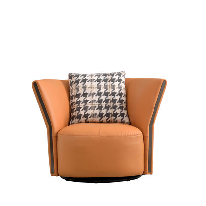 Mokdern four-seater Modular leather sofa with single seat