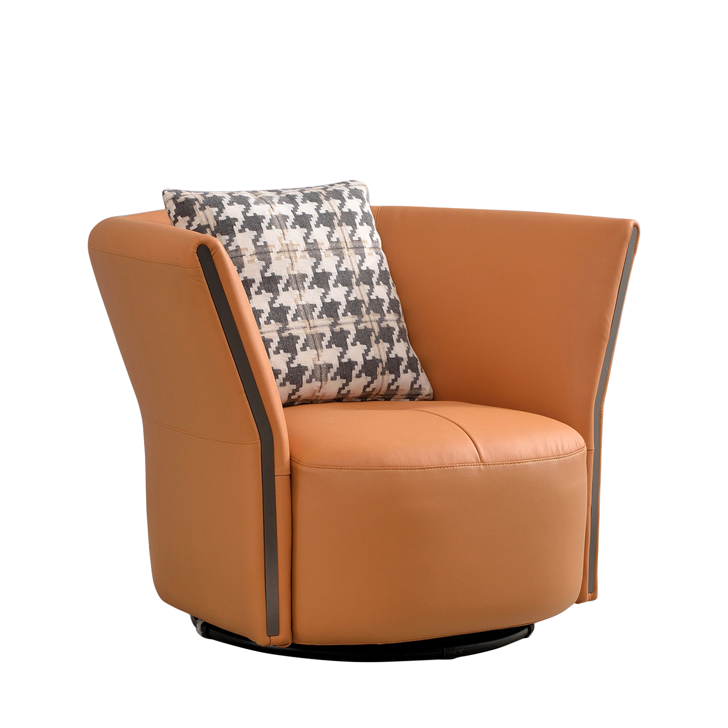 Mokdern four-seater Modular leather sofa with single seat