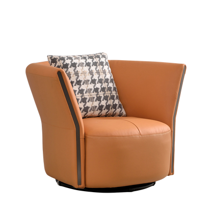 Mokdern four-seater Modular leather sofa with single seat