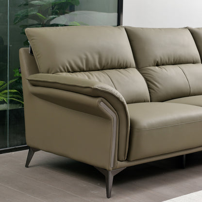 Mokdern L-shaped 4-seat Modular leather sofa