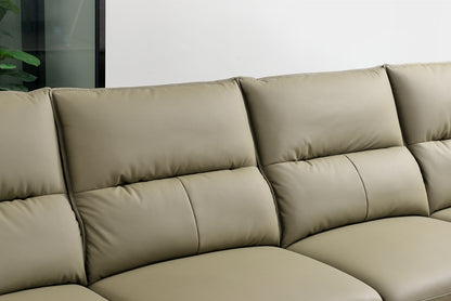 Mokdern L-shaped 4-seat Modular leather sofa