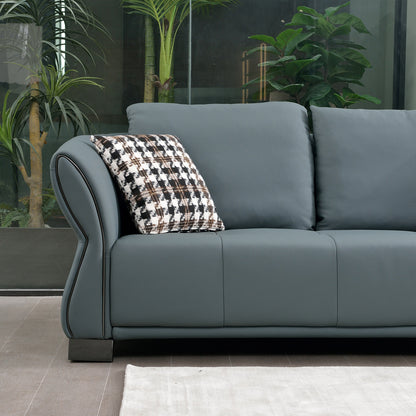 Mokdern Standard 4-Seat leather Sofa With Footrest