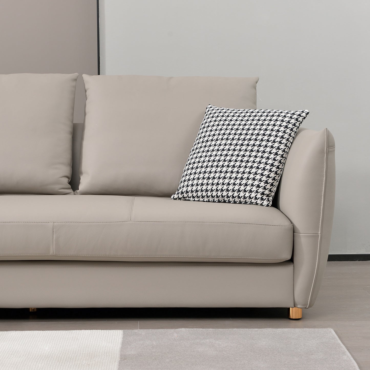 Mokdern 4-seat L-Shaped leather sofa