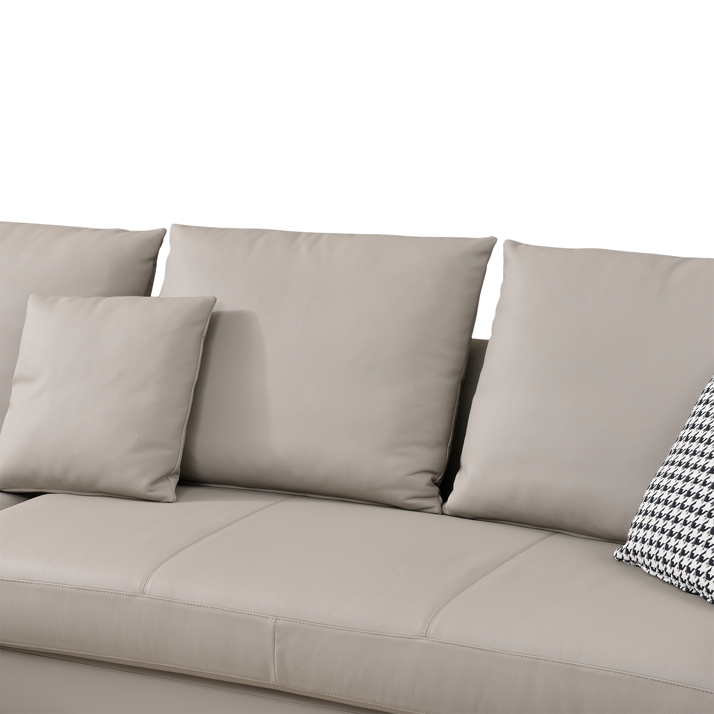 Mokdern 4-seat L-Shaped leather sofa