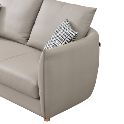 Mokdern 4-seat L-Shaped leather sofa