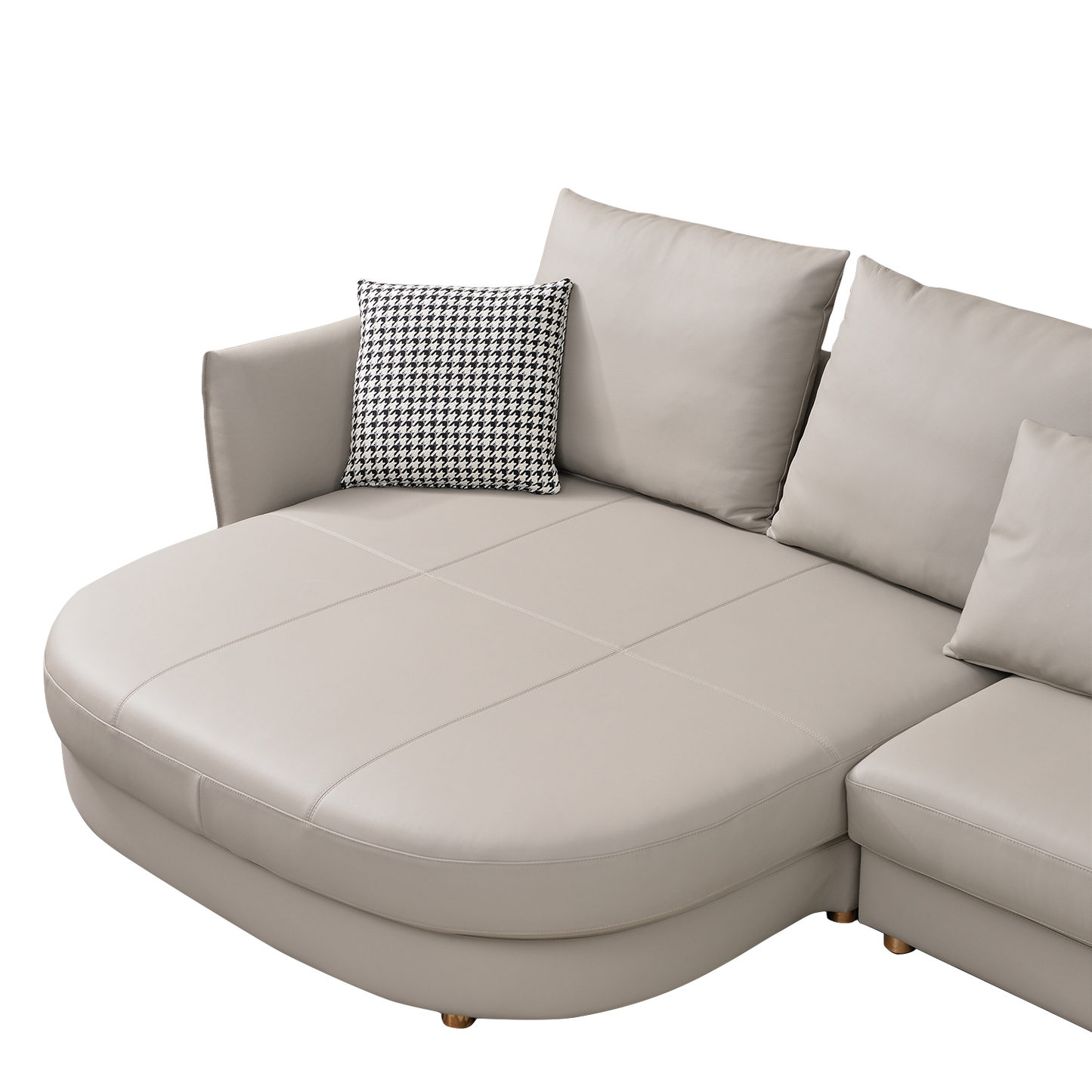 Mokdern 4-seat L-Shaped leather sofa