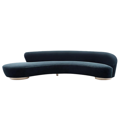 Mokdern multi-seat curved fabric sofa,Velvet sofa