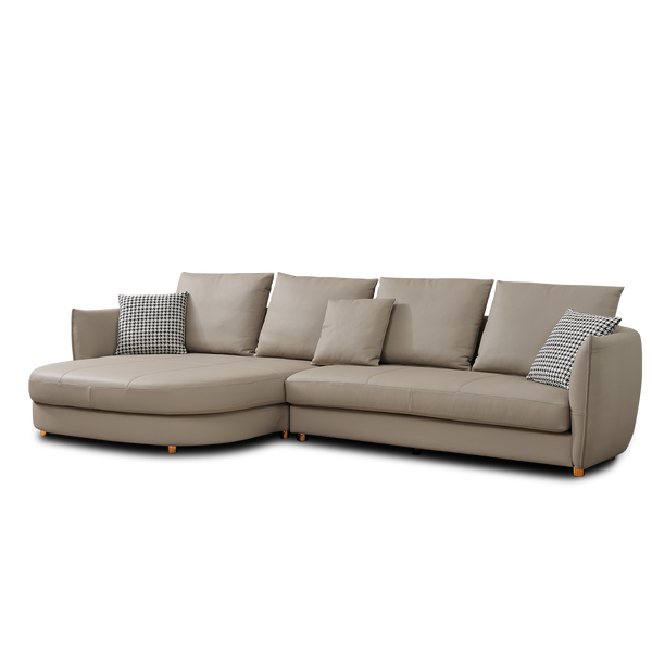 Mokdern 4-seat L-Shaped leather sofa