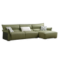 Mokdern L-shaped 3-seat leather sofa
