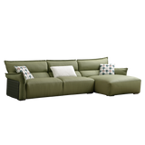 Mokdern L-shaped 3-seat leather sofa