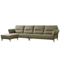 Mokdern 4-seat Standard type leather sofa with footrest